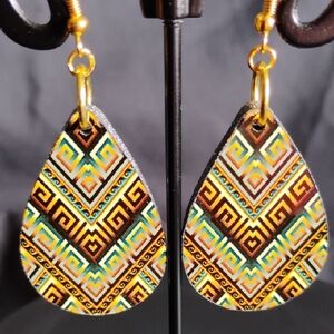 Hand Crafted Multicolor Geometric Earrings